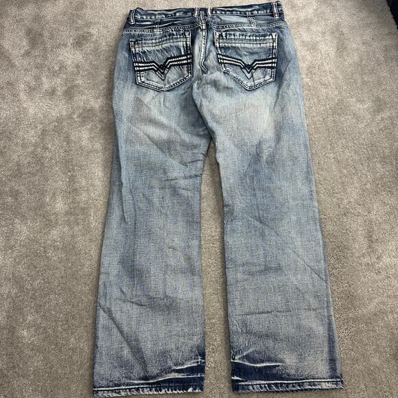 Buffalo David Bitton Straight Leg Stone Wash Jeans Men's 36x32 - Picture 1 of 7